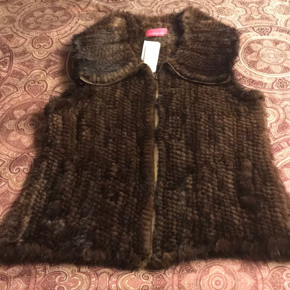 POOKIE & SEBASTIAN GENUINE MINK VEST - BRAND NEW